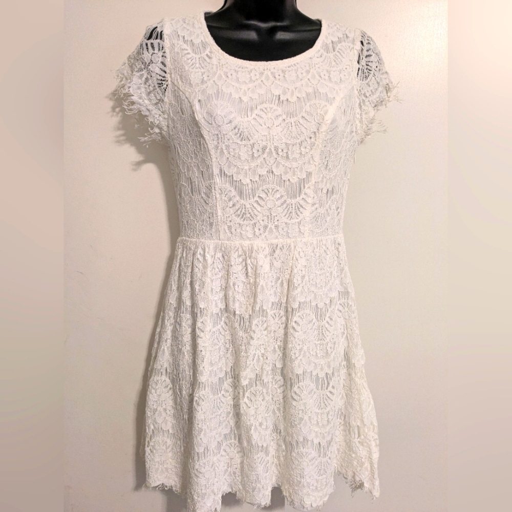 Soieblu White Lace Dress